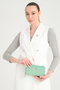 Zoozie Bags Cartera Verde Mar de Cuero PU para Mujer con Compartimentos y Cierre de Seguridad, Elegante y Duradera